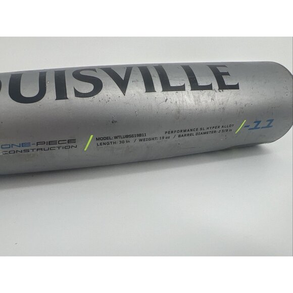 Louisville Slugger SOLO 619 30” 19oz Youth Baseball Bat -11 2-5/8 WTLUBS19B11 - Picture 6 of 16